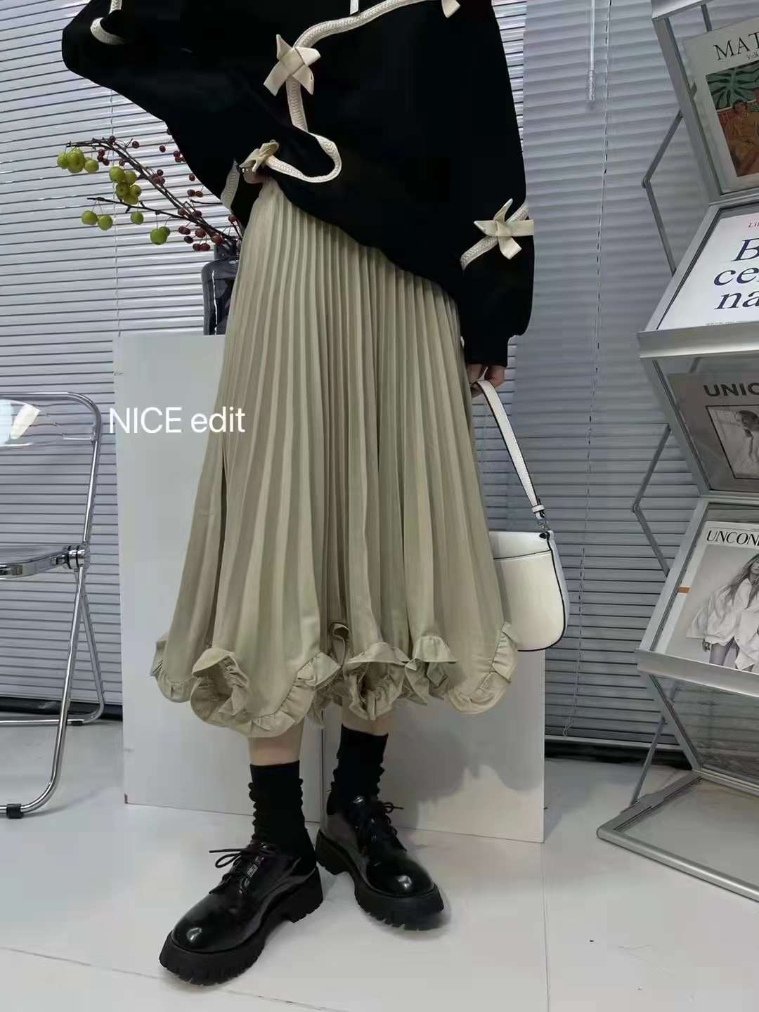 フリルヘムスカート　AJ1399-9930