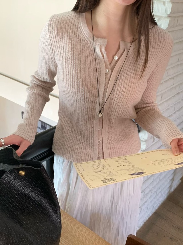 (予約) signature / Page cardigan 4color