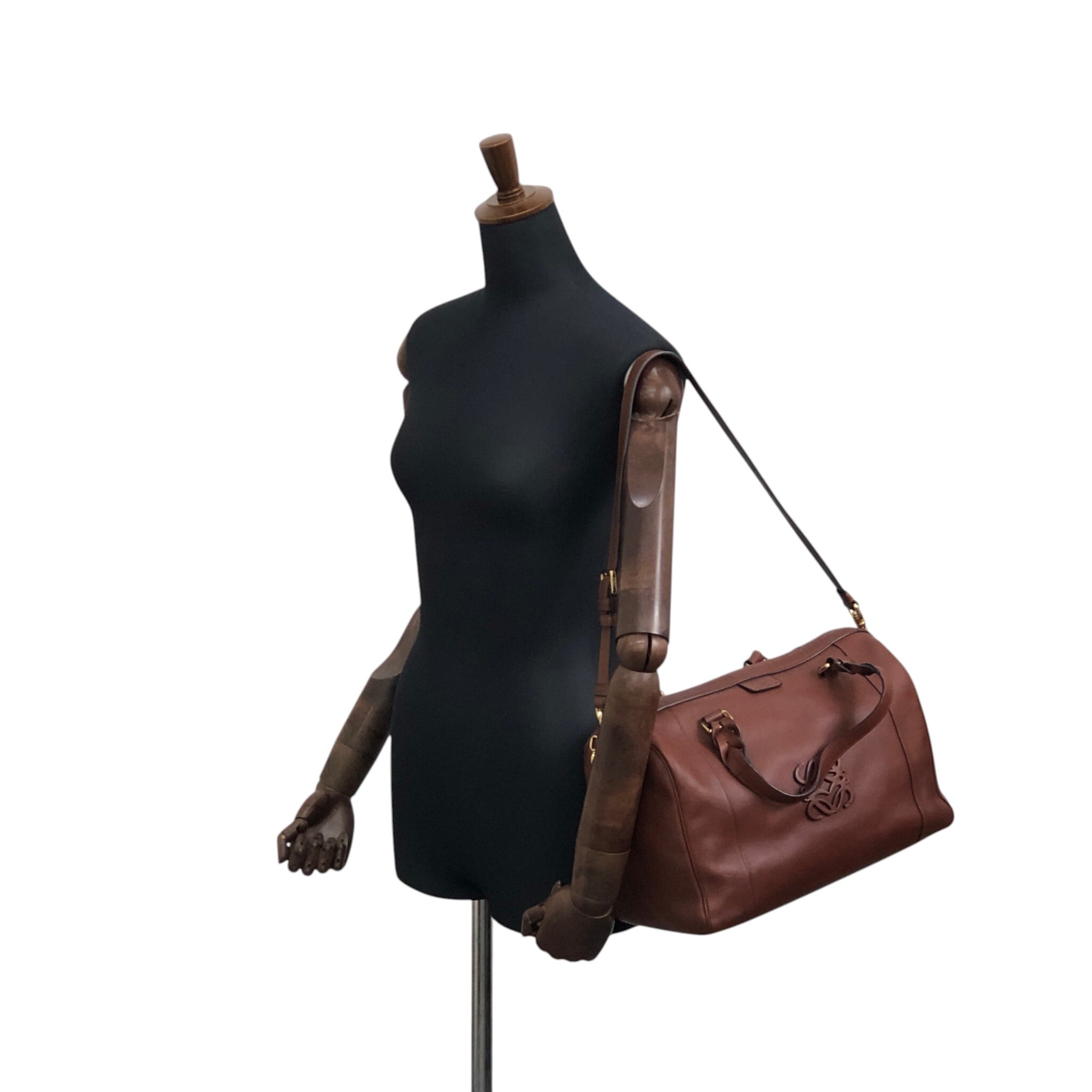 LOEWE ロエベ フスタ31 ハンドバッグ ブラウン アナグラム レザー 2way