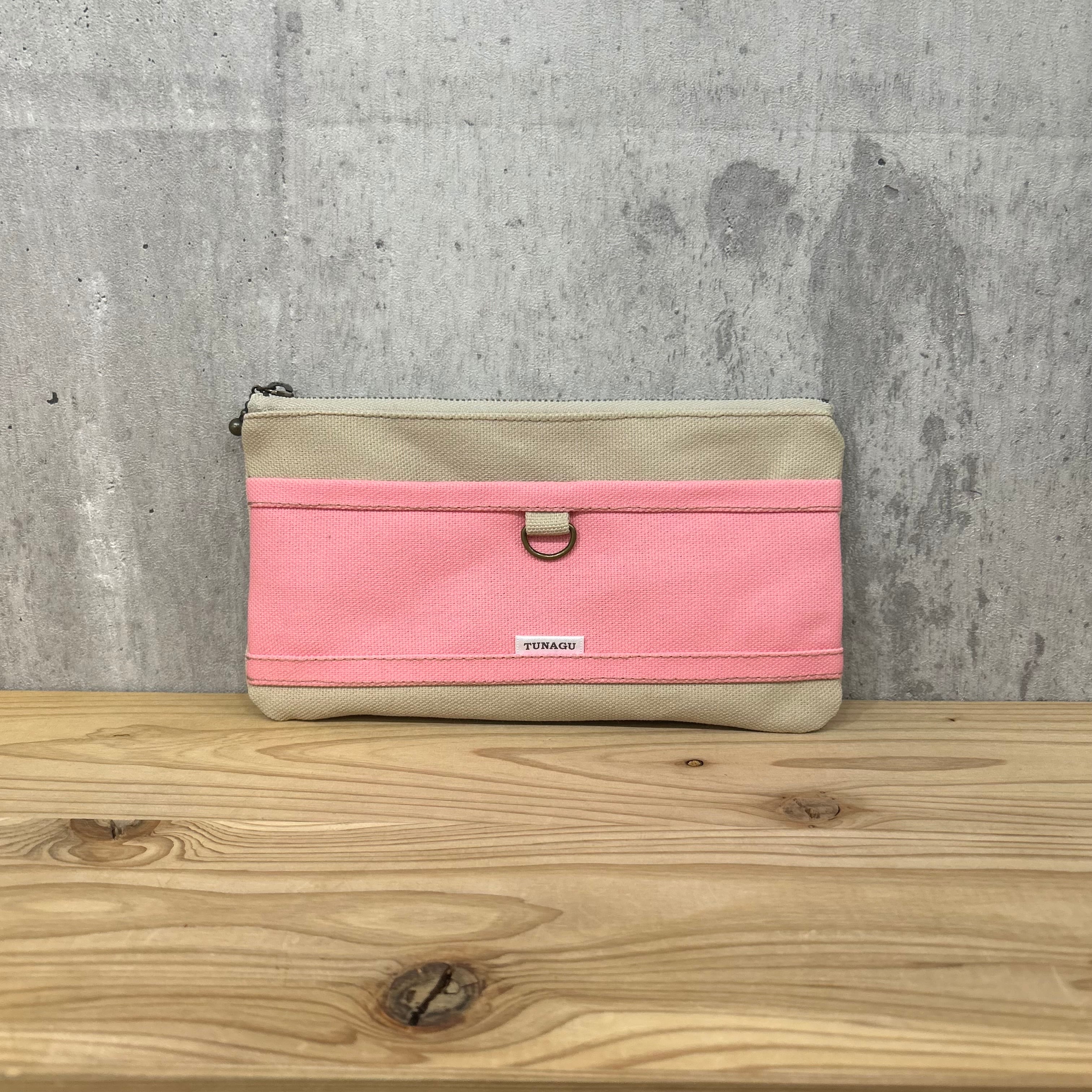 ▼Mulch Wallet pouch 【サンドビーチ×ピンク】