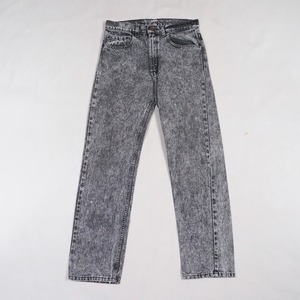 89’s Levi’s 505-0286 Acid Wash Black Denim Pants w32 USA製 リーバイス アシッドウォッシュ デニムパンツ
