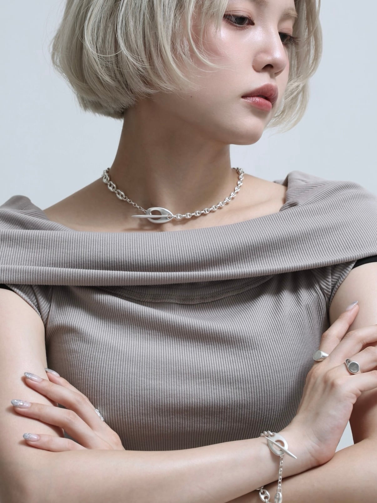 s925 Aground Form Necklace | PAY ID