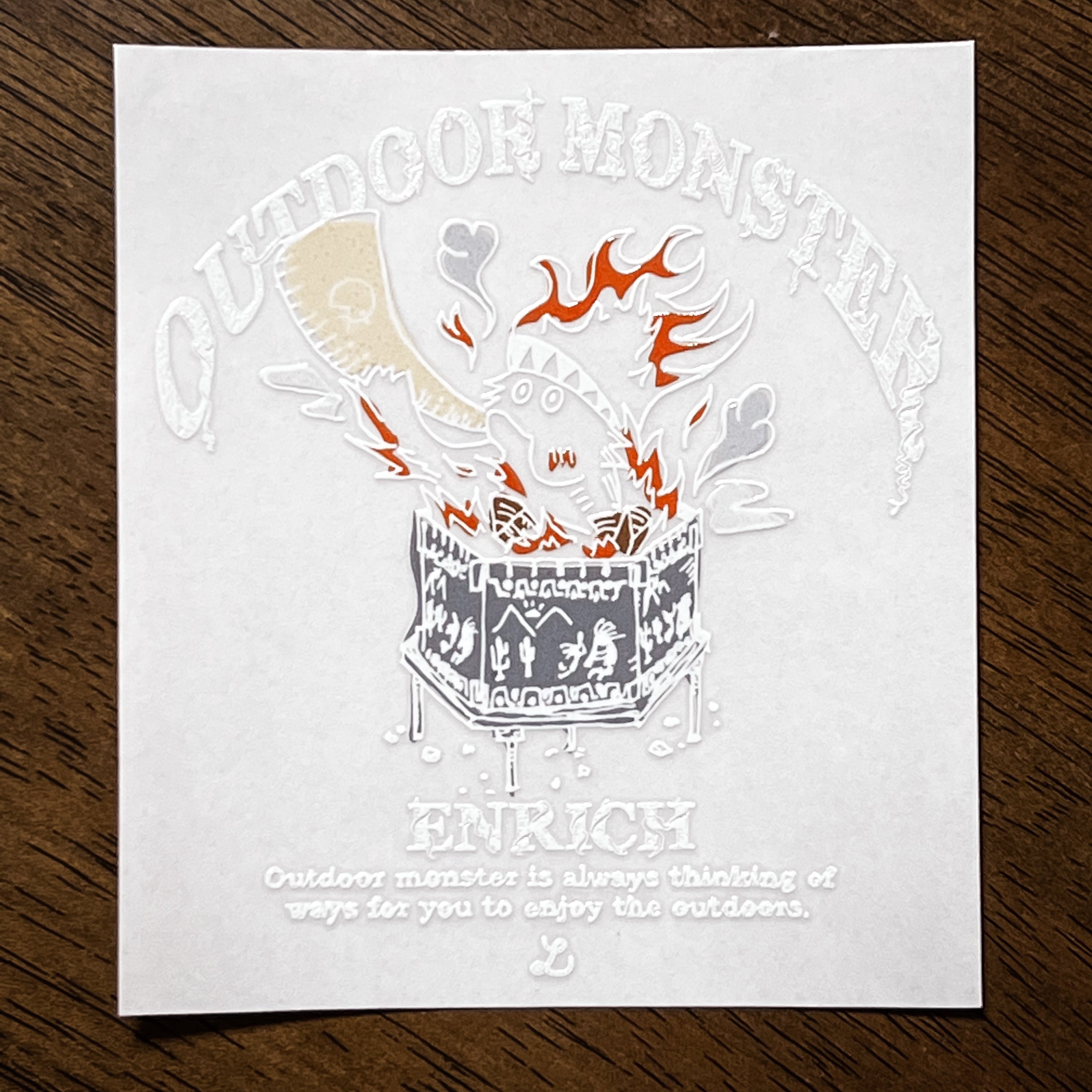 アウトドアモンスター【FUE-YURAGI】転写ステッカー カラー | ココペリ