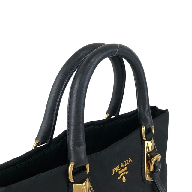 PRADA プラダ ハンドバッグ ブラック ロゴ ナイロン フロントバックル 2way vintage ヴィンテージ オールド rm4ygr