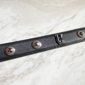 VERSACE decorated leather belt