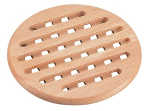 【特価処分】パール金属 ワコートレーディング 木製 鍋敷き 鍋敷 丸型 外径20 × 高さ 1.5cm フレア H-3658