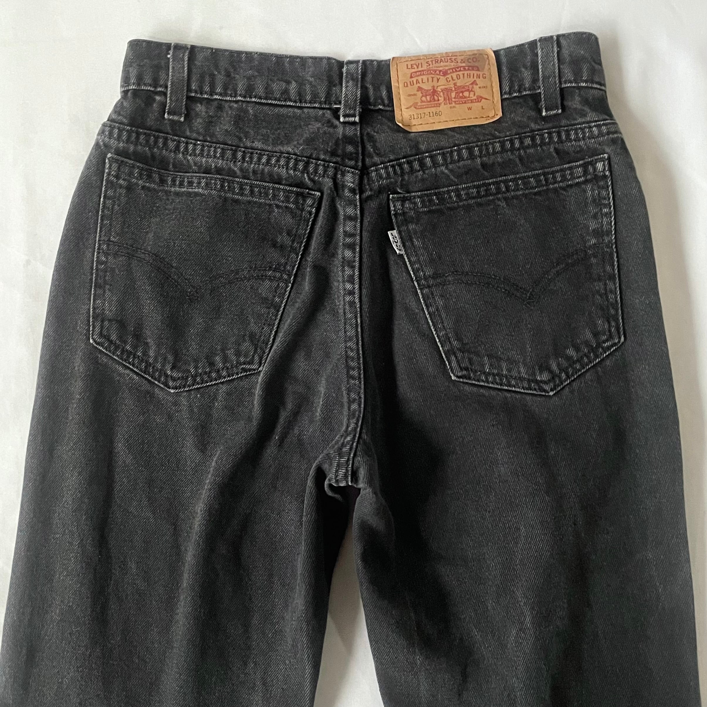 Levi's 31317 bootcut black denim pants リーバイス517ユースモデル