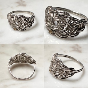 vintage silver celtic knot ring