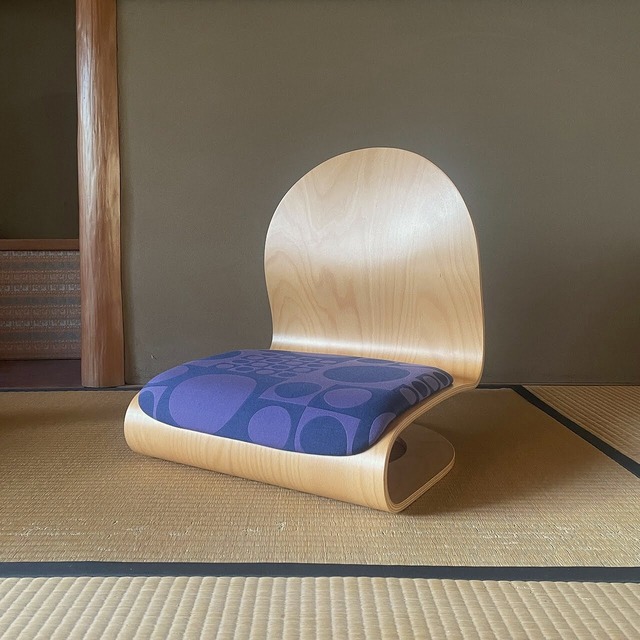 Tatami Chair by Verner Panton (Natural body / Maharam, Geometri)