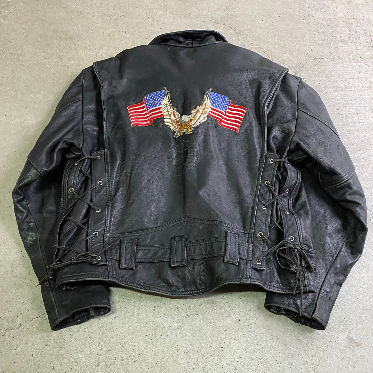 ORIGINAUX アメリカン Dポケット ダブルライダースジャケット レース