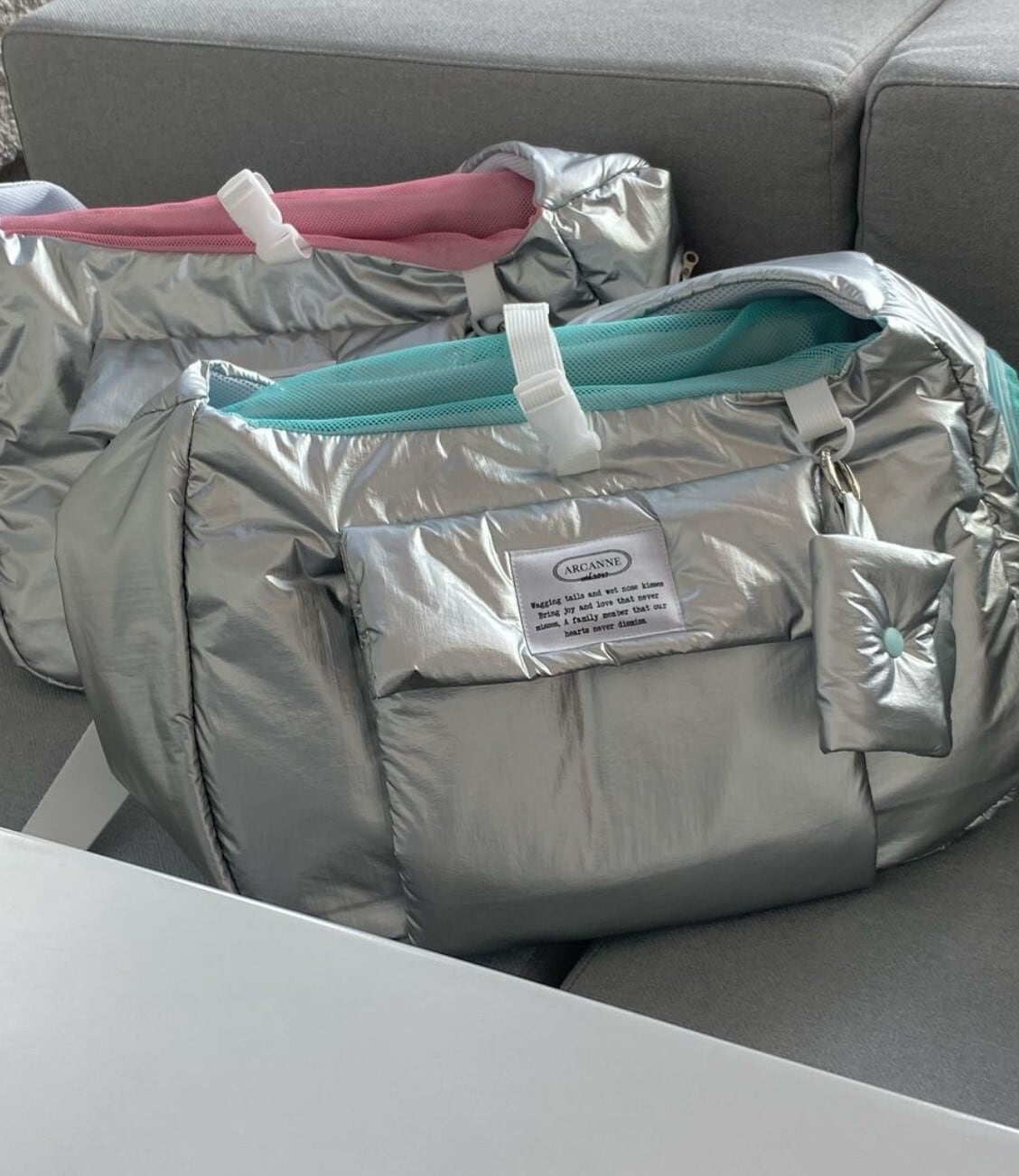 予約【ARCANNE】Canne bag《Silver×Mint / 2size対応》 | haneulpet