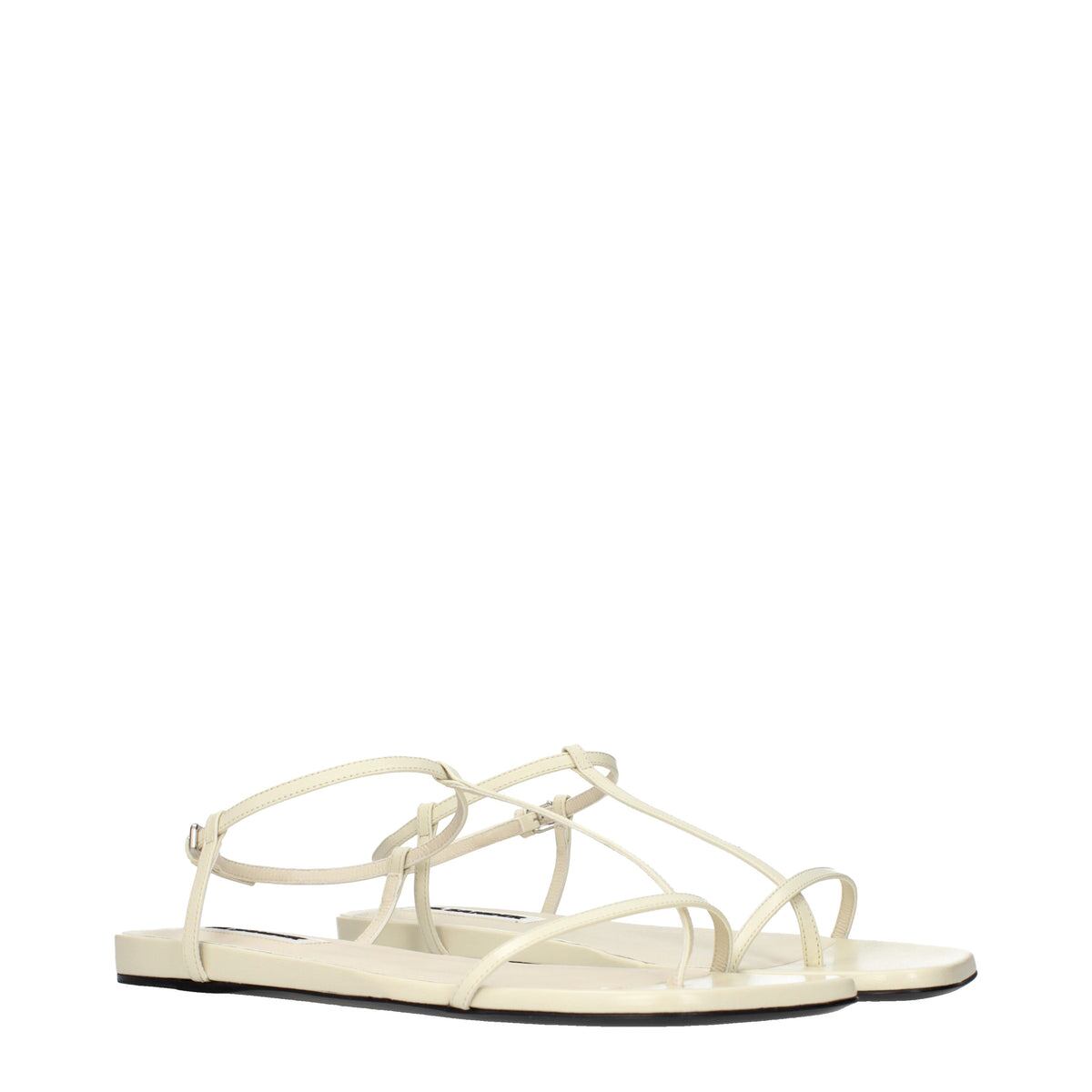 【新品】JIL SANDER ジルサンダー レディース ビーチサンダル レザー ベージュ WP0169P8389105