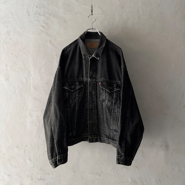 -Levi's- 80's 70507 Black Denim Trucker Jacket