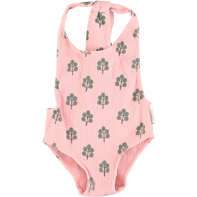 【24SS】piupiuchick(ピウピウチック) swimwear pink w/green trees  (12m/24m)水着　スイムウェア