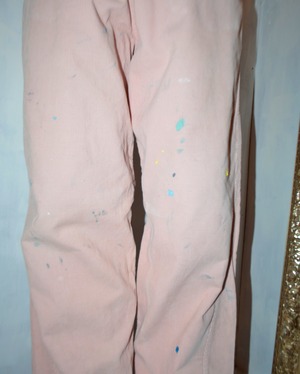 painted summer corduroy pants
