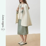 白羽に緑が結ぶ影音：トンボケープコート《XU0288》