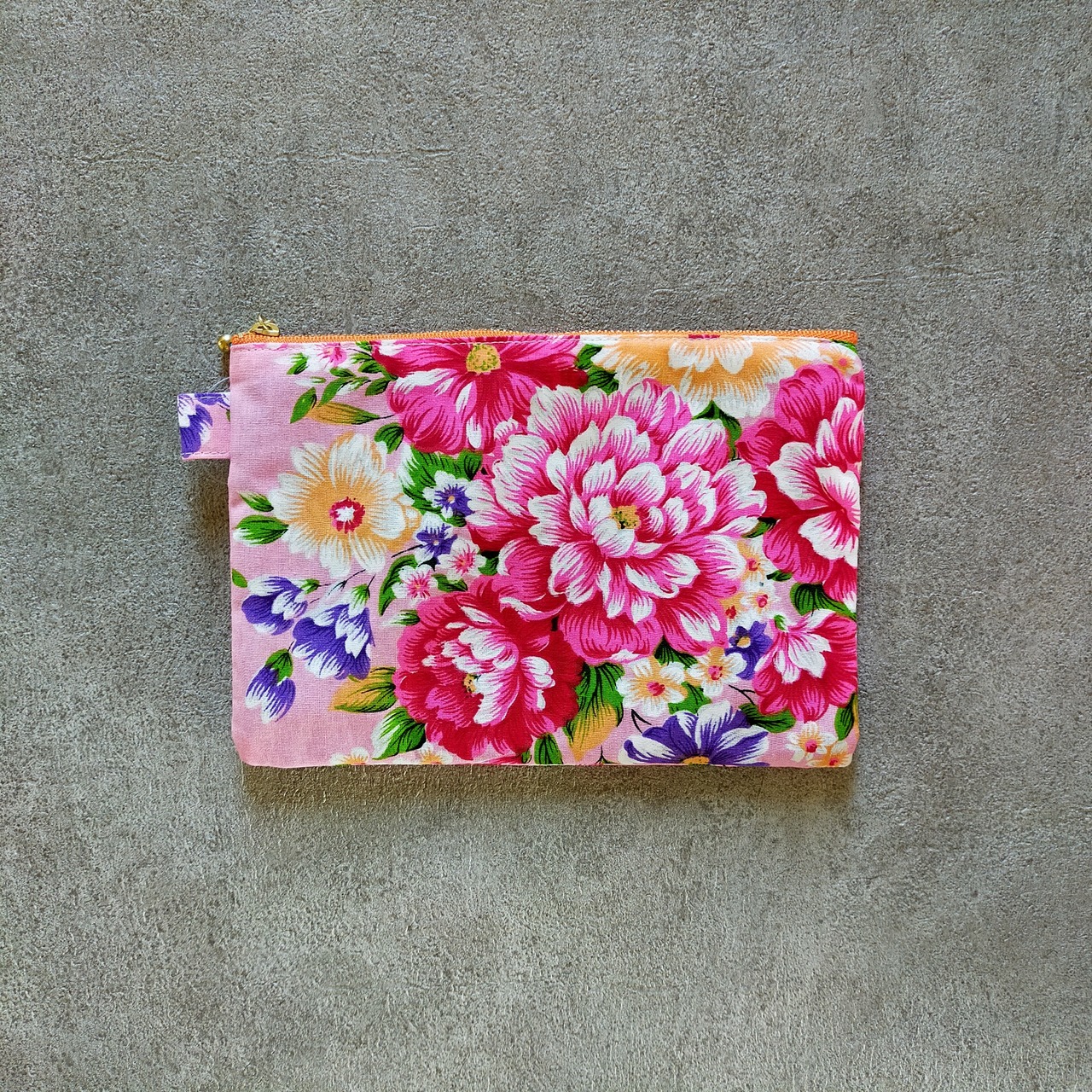 客家花布 フラットポーチ