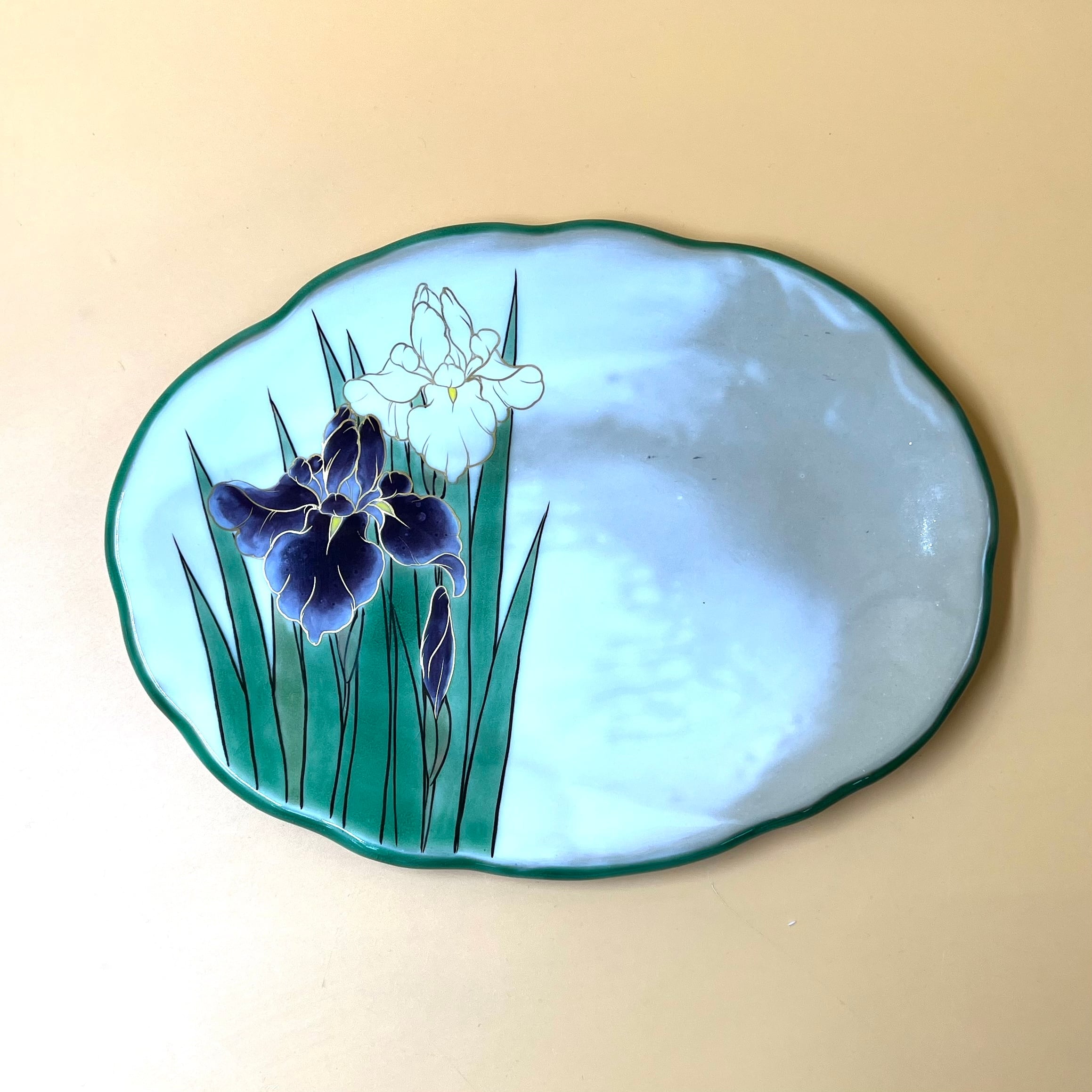 京焼 清水焼 陶葊 陶あん 銀彩 皿 大皿 プレート