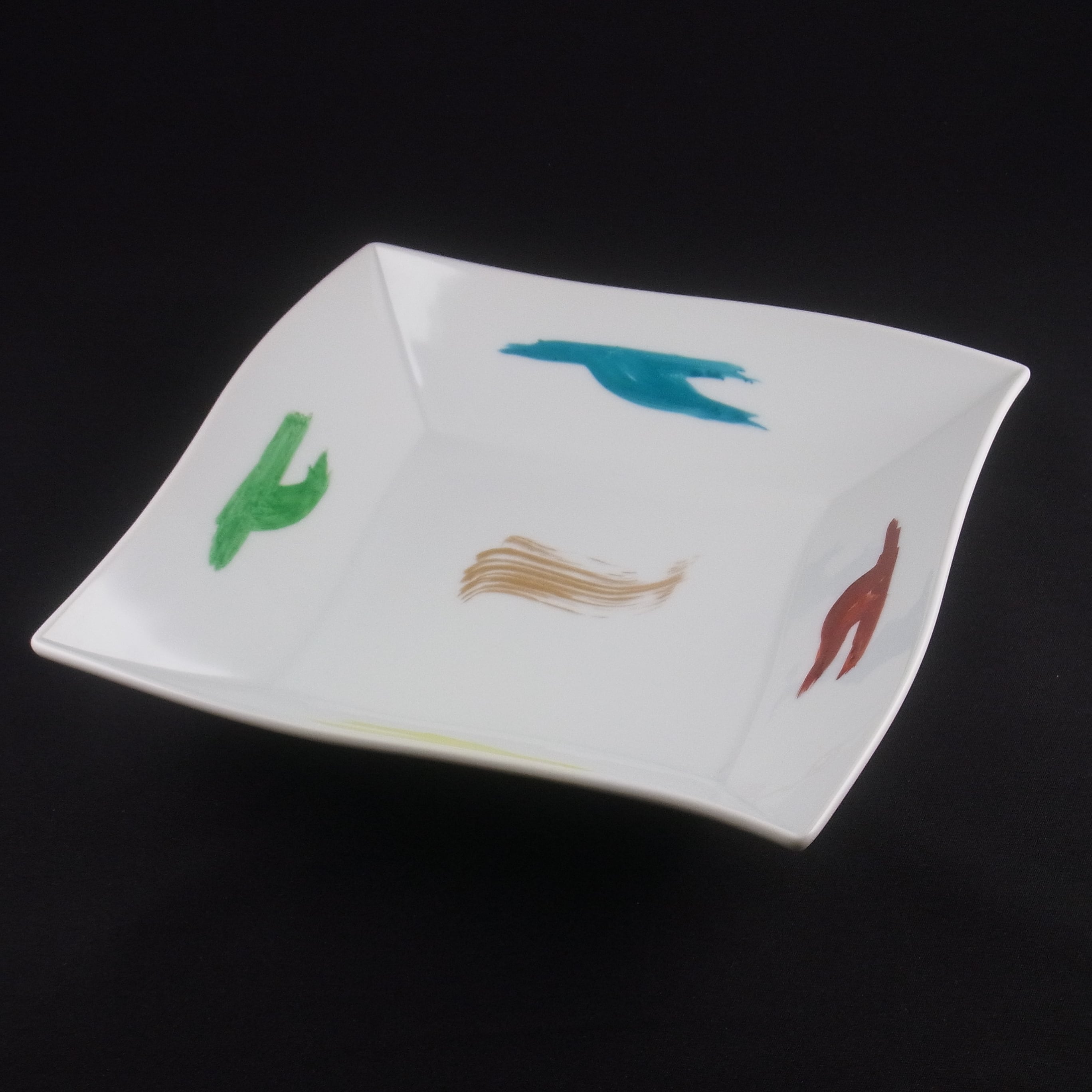 吉村作治アート作品（1）色絵角皿 | 作治屋