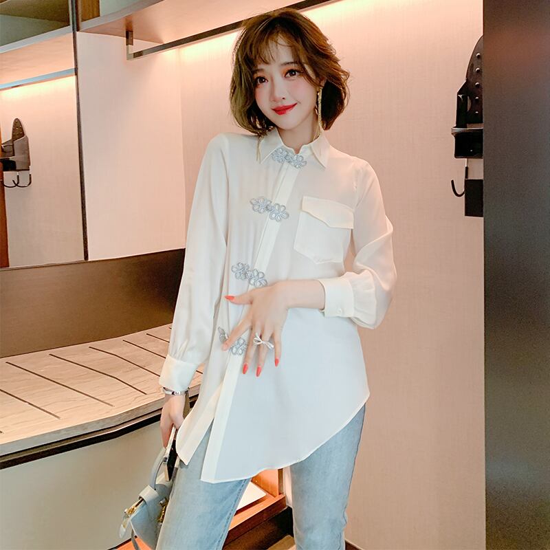 バックルカラーシャツ スプリングサマー 春物 夏物 ピュア MIUCO1706968887