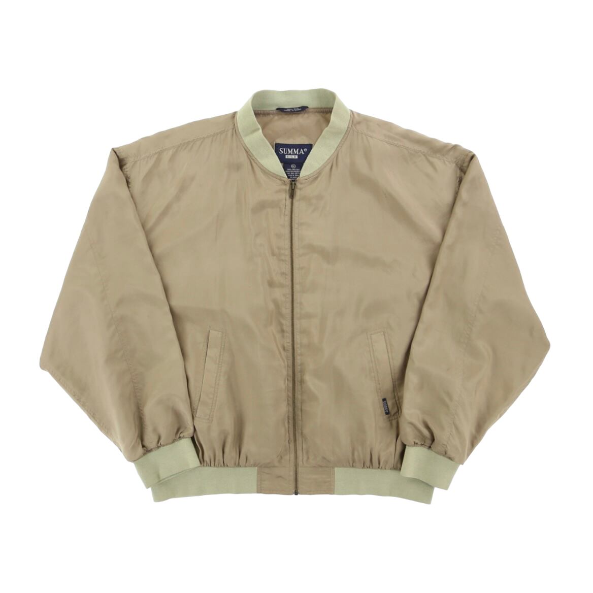 1990's vintage ジップアップ シルクブルゾン シャンパンゴールド