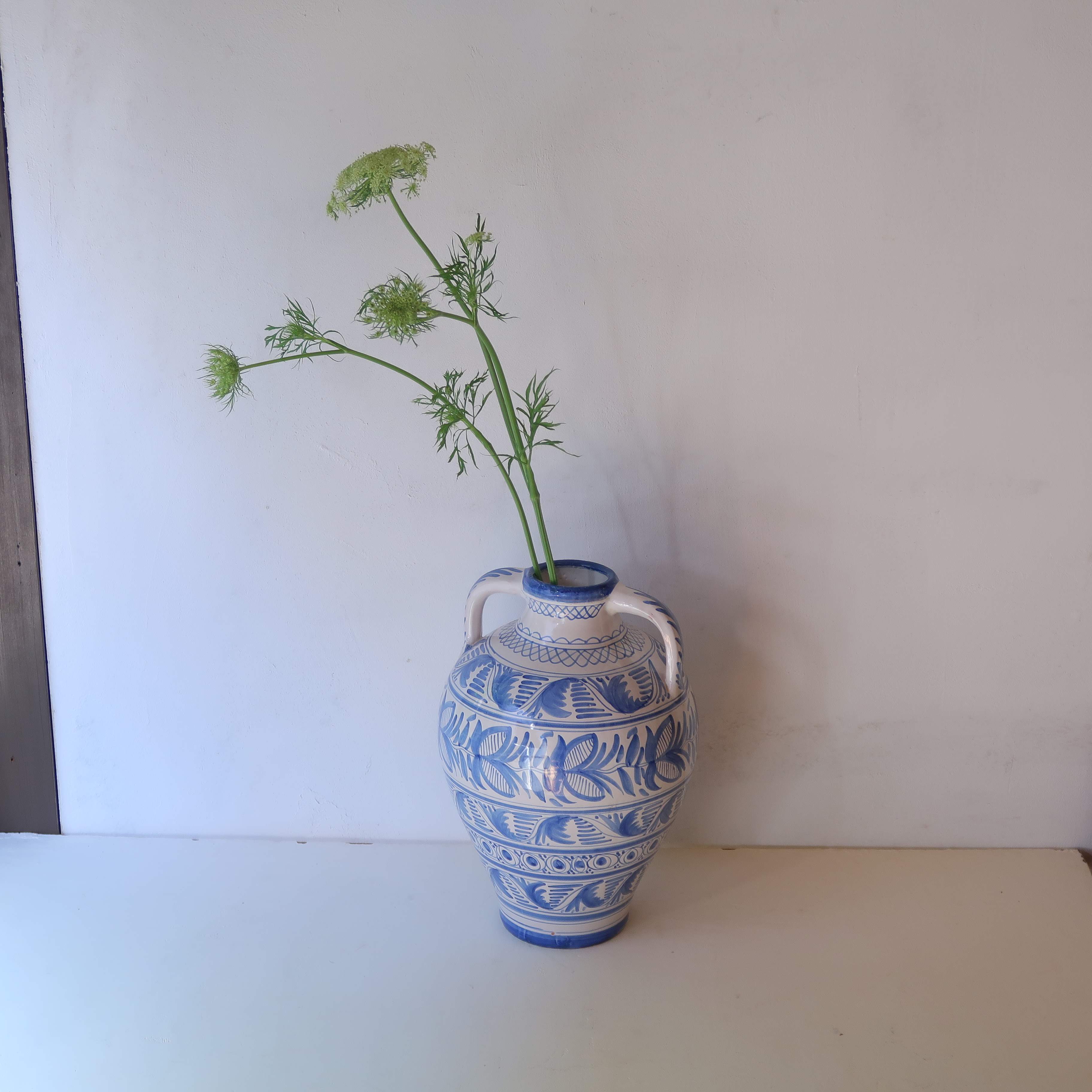 青いレースの大壺花瓶 | SUISUI