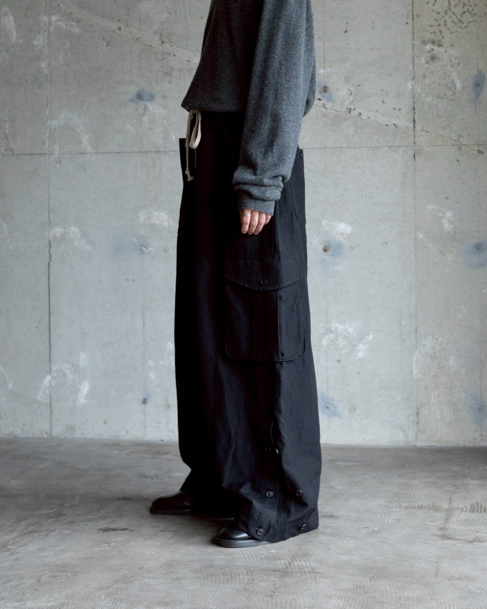 O-project 2025FW “CARGO TROUSERS / WASHED WOOL LINEN TWILL” COLOR