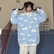 ✞ロリータクラウド柄プルオーバーセーター 雲パターン♥カワイイ♥ニット トップス 大人女子☆ ロング ガーリー ✞ゴスロリ SM ミリ 甘ロリ クラロリ 和ロリ エレガント 黒ロリ 姫ロリ 華ロリ BB-BB60729233957