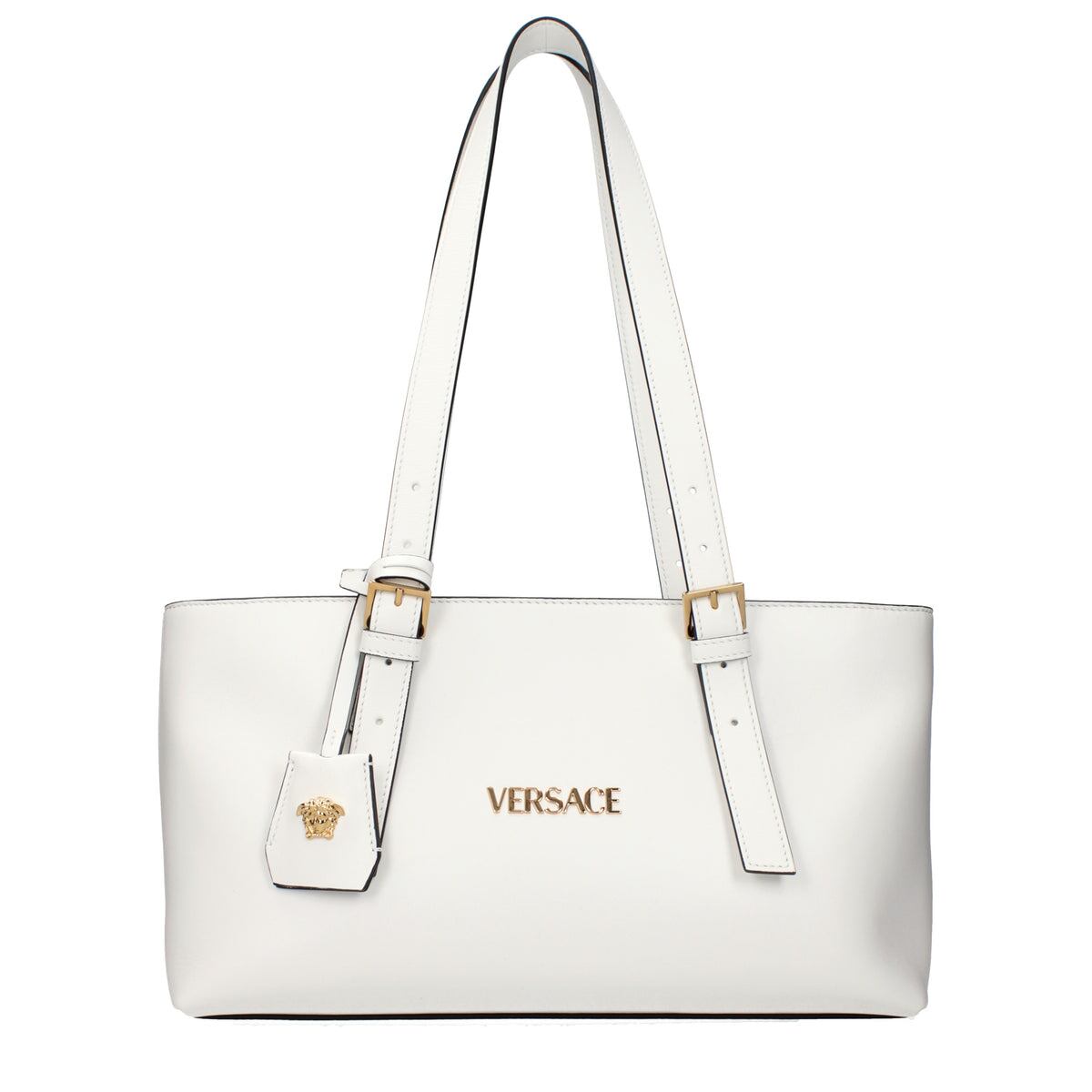 VERSACE ヴェルサーチ レディース ショルダーバッグ レザー ホワイト