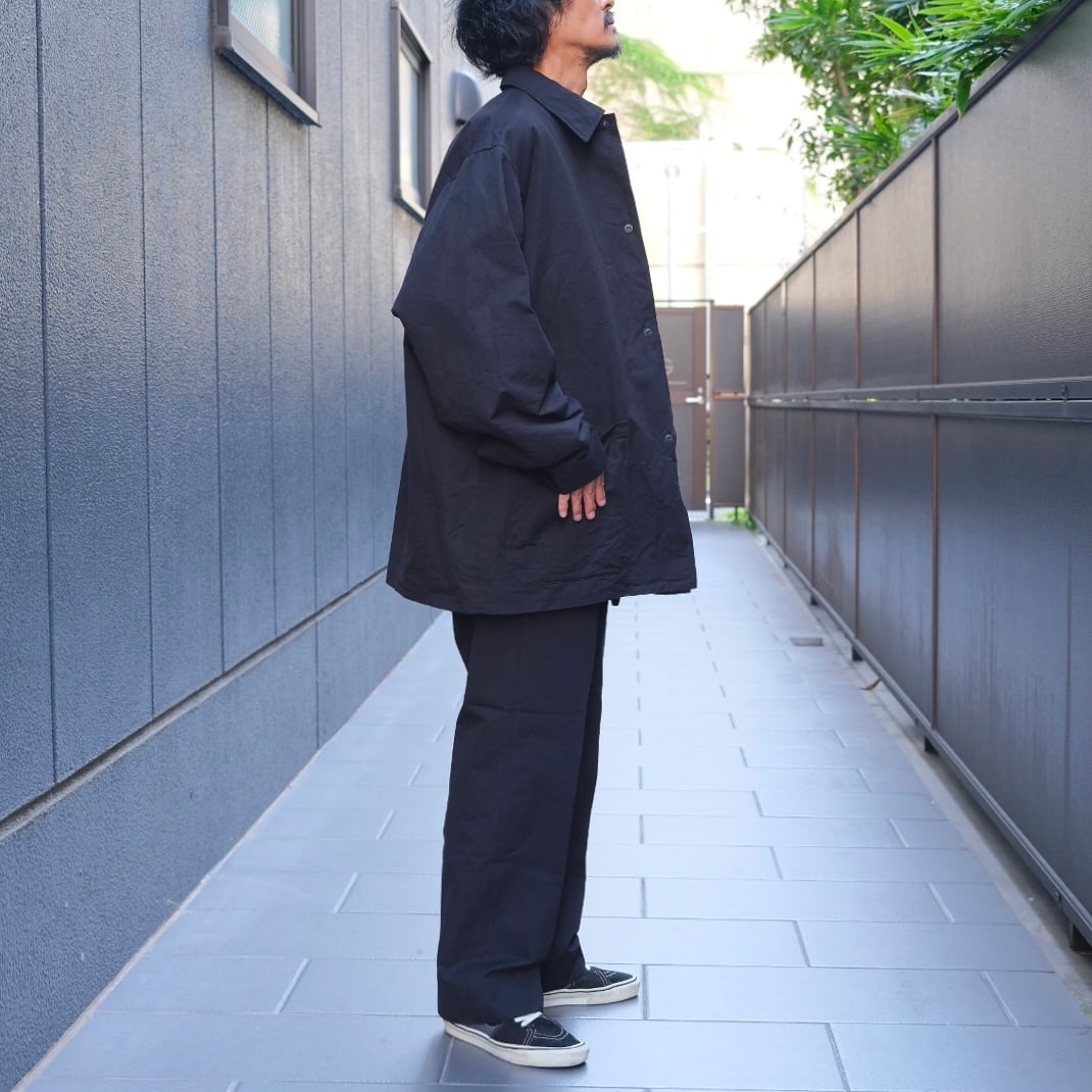 COMOLI / ポストワーク ツイルジャケット/コモリ COMOLI ”ポストワークツイルジャケット“ color : BLACK size : 1,2,3