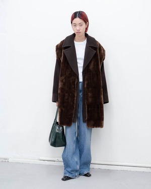 1980-90s oversized faux fur vest