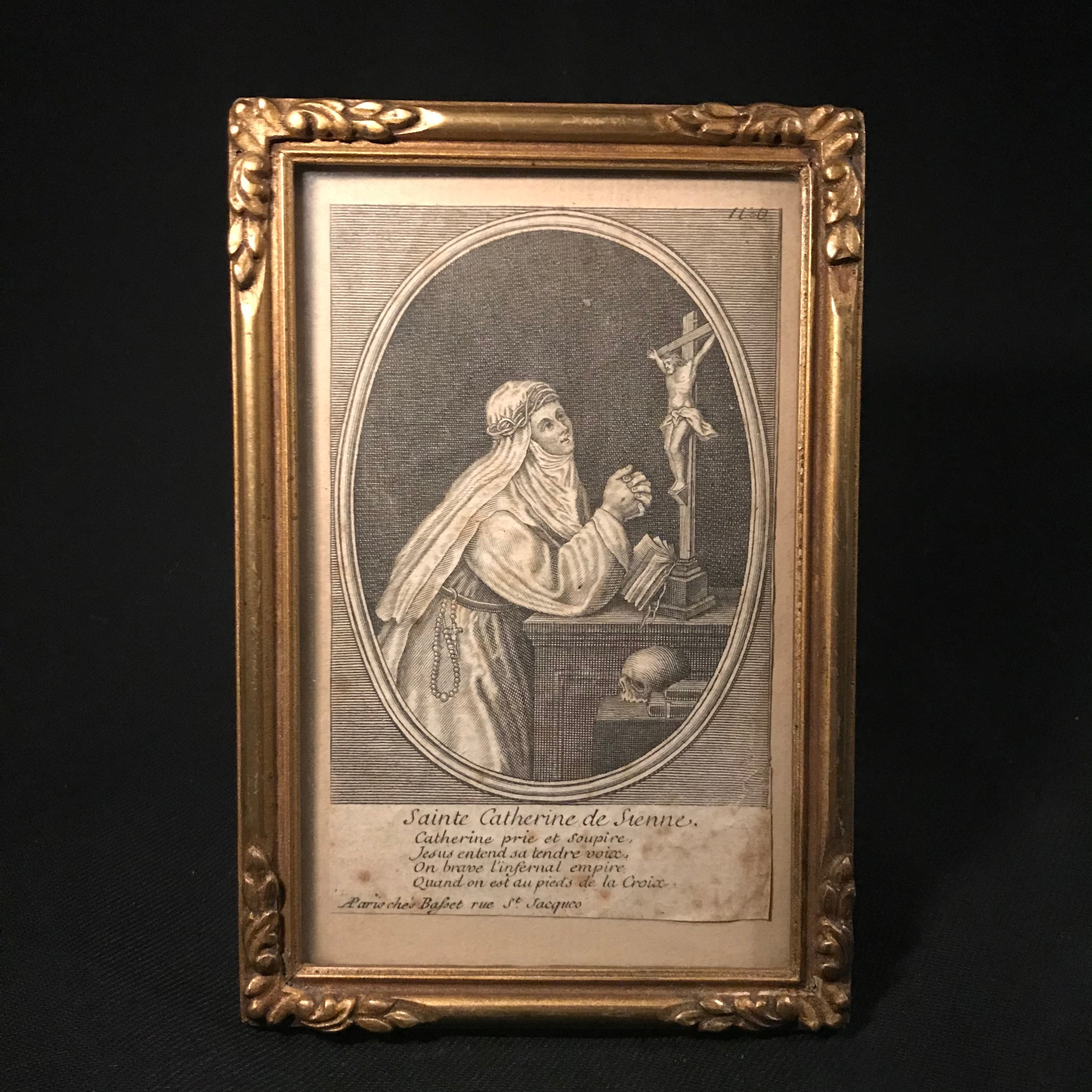 フランスアンティーク額フレーム版画