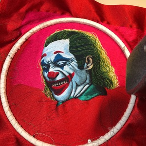 JOKERホアキンフェニックス刺繍パネル【横振り刺繍】