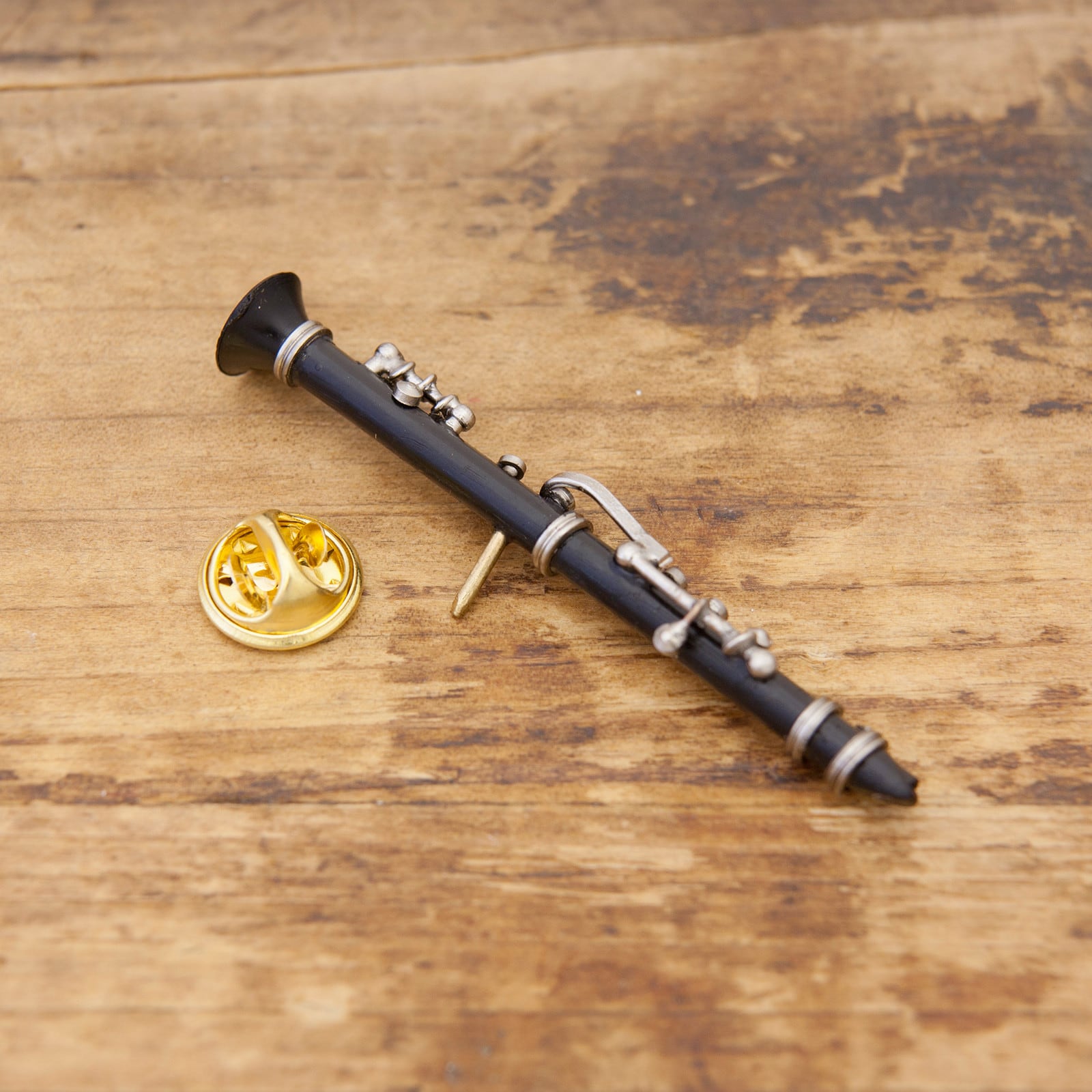 ピンバッジ ミニチュア楽器 クラリネット | 音楽雑貨の店 セレナード