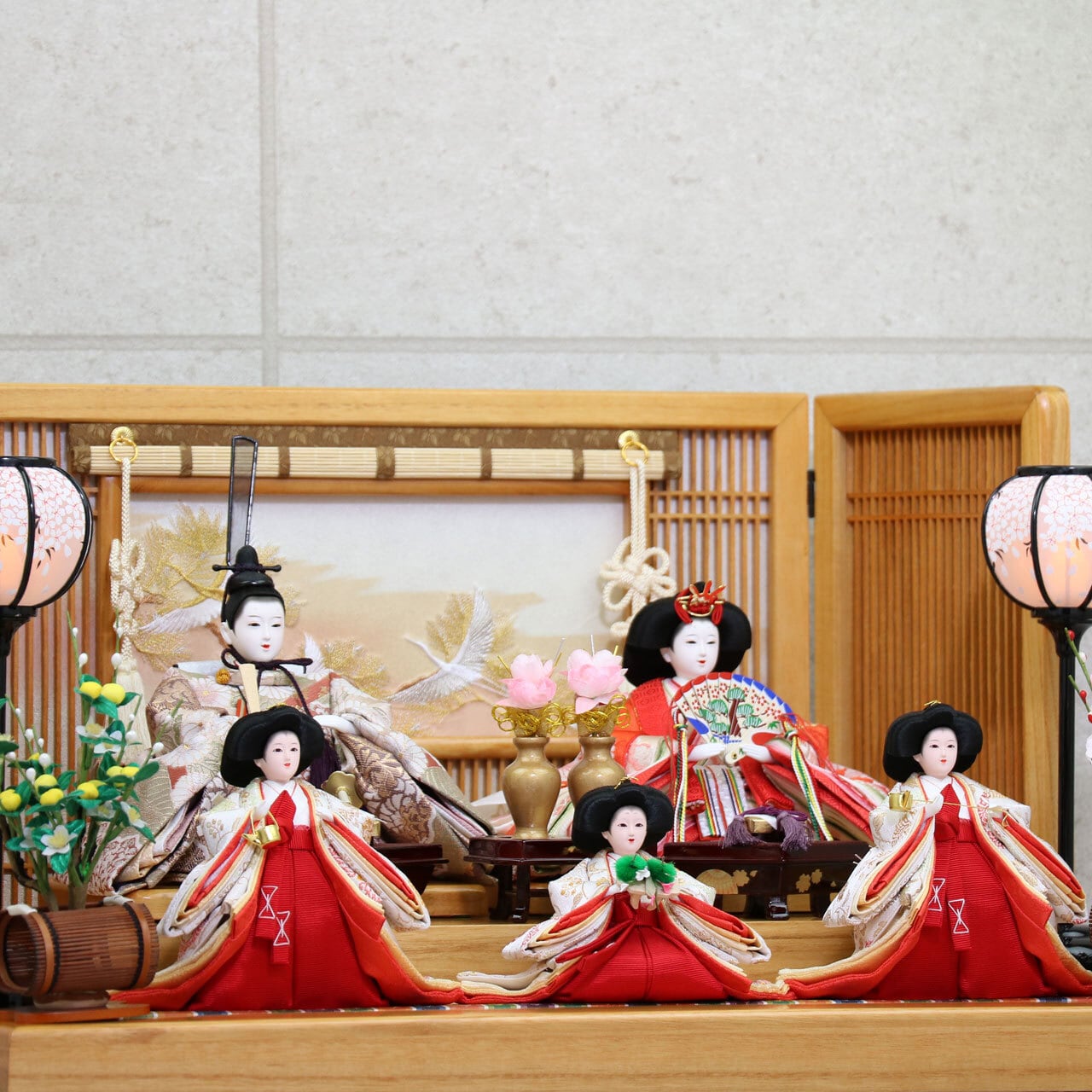 ひな人形　お雛様　吉徳大光　五人揃 吉徳大光 【100周年記念祭】雛人形 ひな人形 七段飾り 十五人飾り 江都