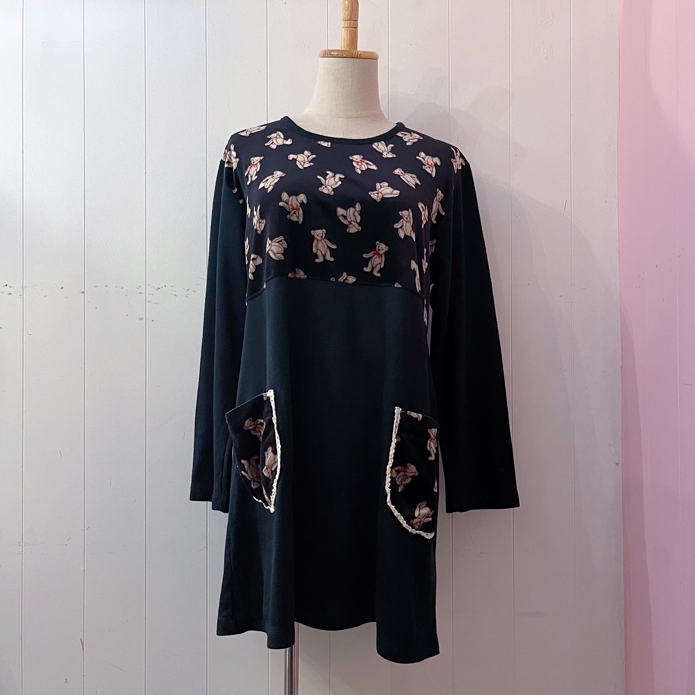 velours bear lale pocket tunic
