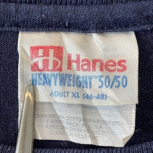 【Hanes】90s USA製 航空 飛行機 企業Tシャツ ワンポイント バッグプリント Tシャツ US古着