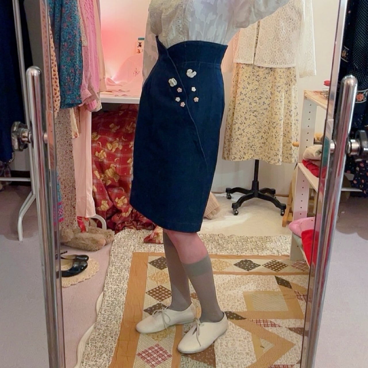remake ✂︎ fairy's outing big buckle skirt