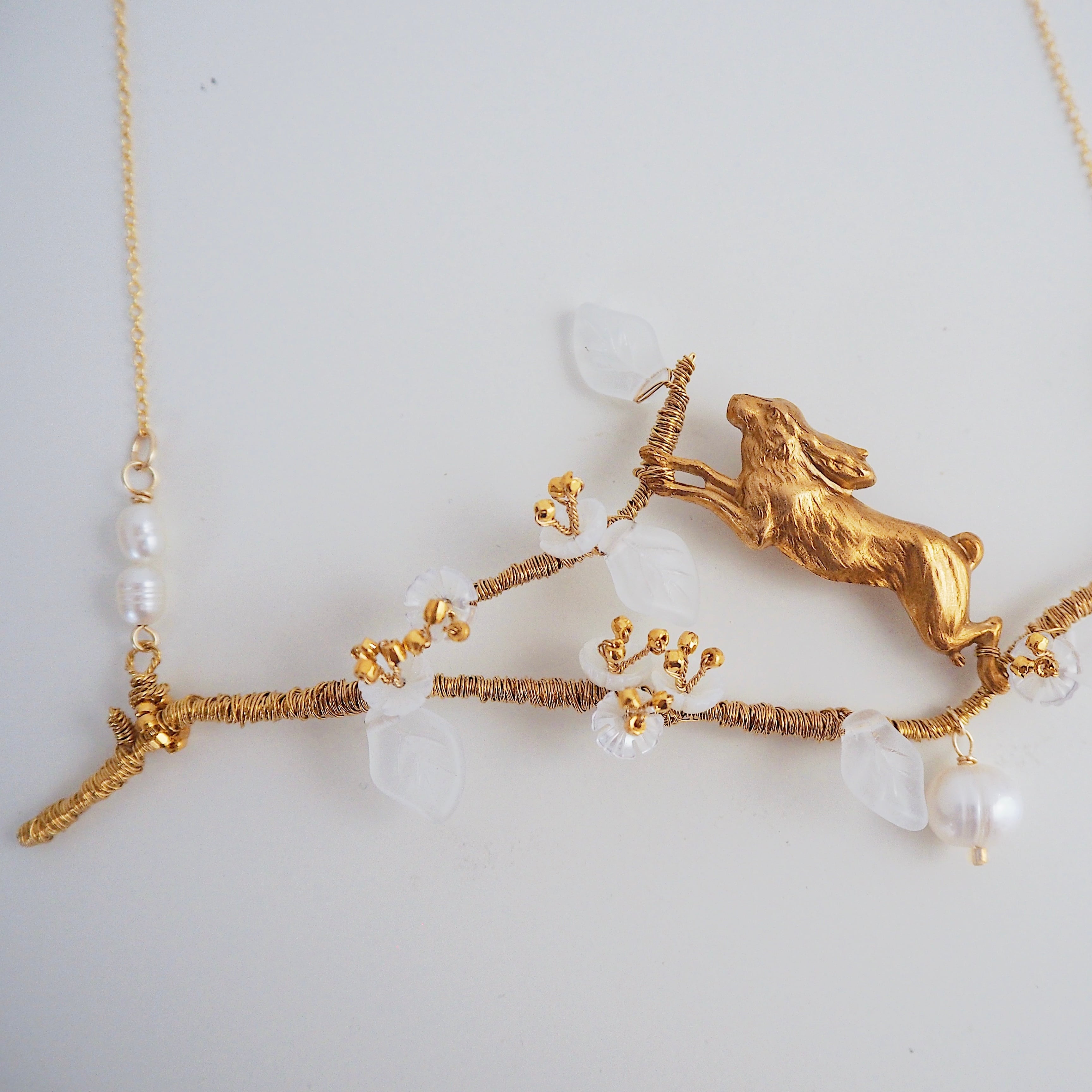 うさネックレス・ブレスレット・イヤリング５点 森の中の兎 ネックレス | IPLIK ACCESSORY