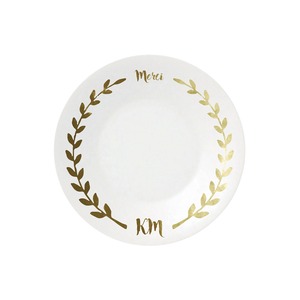 Laurel & Merci with Initial Plate