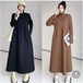 大きいサイズ レディース ロング　ワンピース　無地　春 秋冬 新品 長袖
