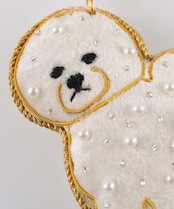 幸せをよぶ ザリ刺繡チャーム 犬5種 シバ/ビションフリーゼ/ダルメシアン/チワワ/トイプードル