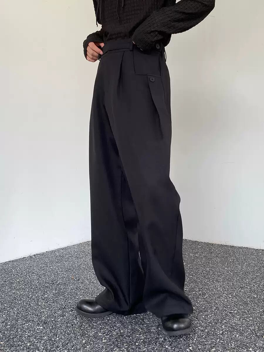 【ORV0155】Pleated Wide Leg Pants / 2color