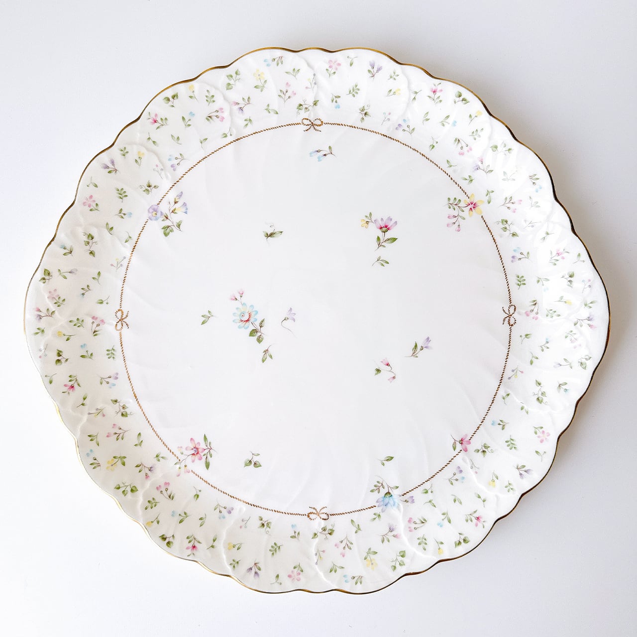 NARUMI ナルミ HELIOS 小花とリボンのケーキプレート | piéce antique