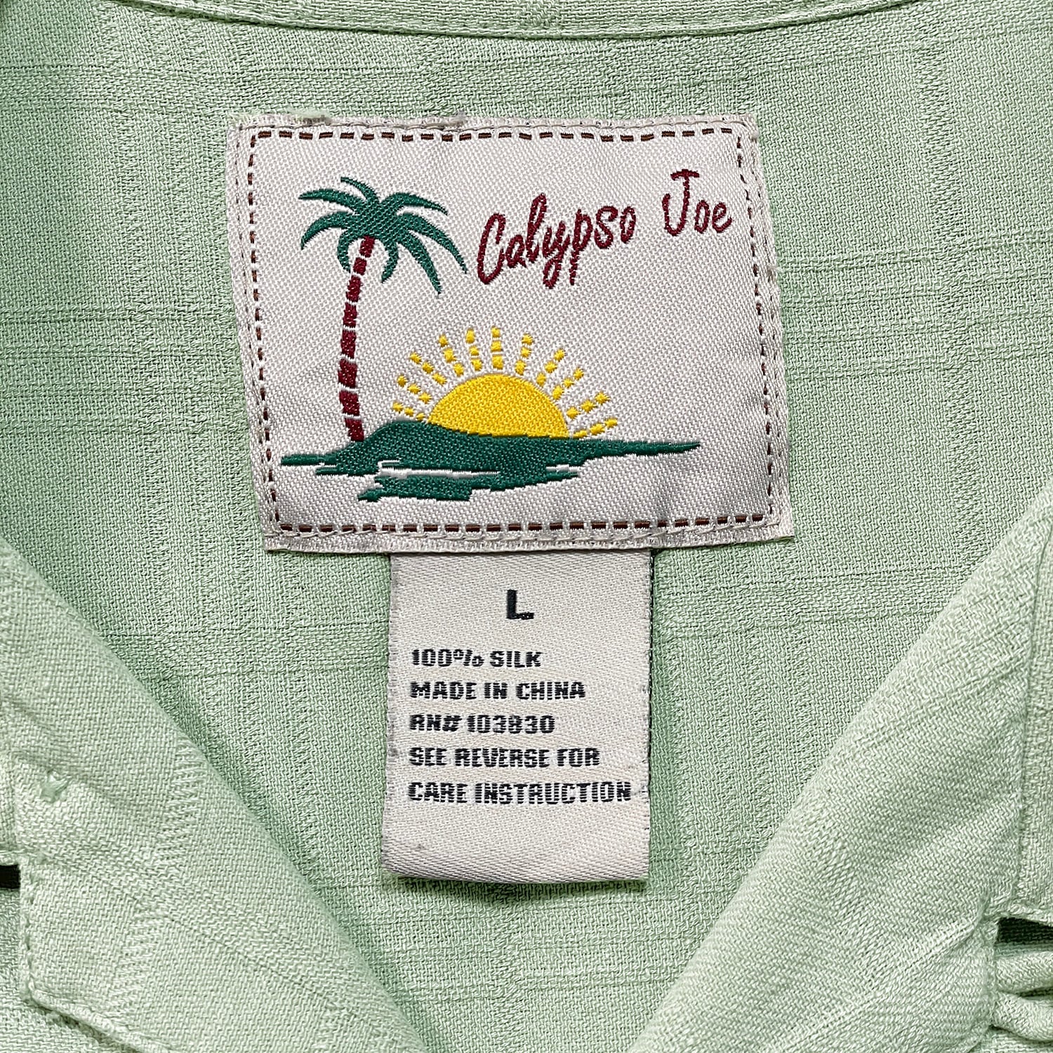 USA 古着 Calypso Joe カリプソジョー シルク 開襟 半袖シャツ ビーチ