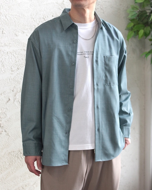 【Select】リネンライクストレッチシャツ　(260176)