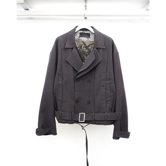[ Professor.E ](プロフェッサーイー) 26FW-PE-JKT-14 Belted Cropped Trench