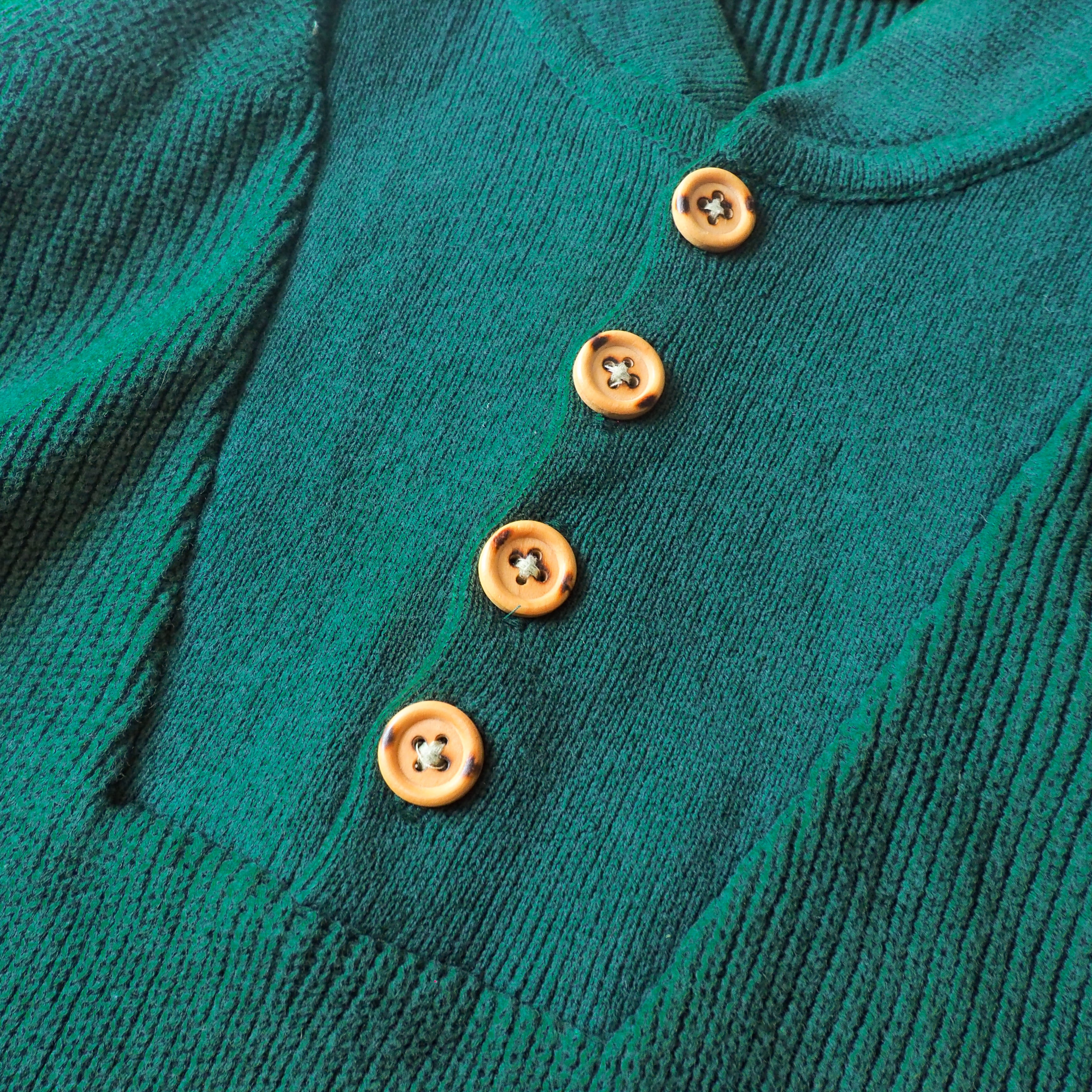 80s“ Eddie Bauer” green zeep sweater cotton knit 80年代 エディー