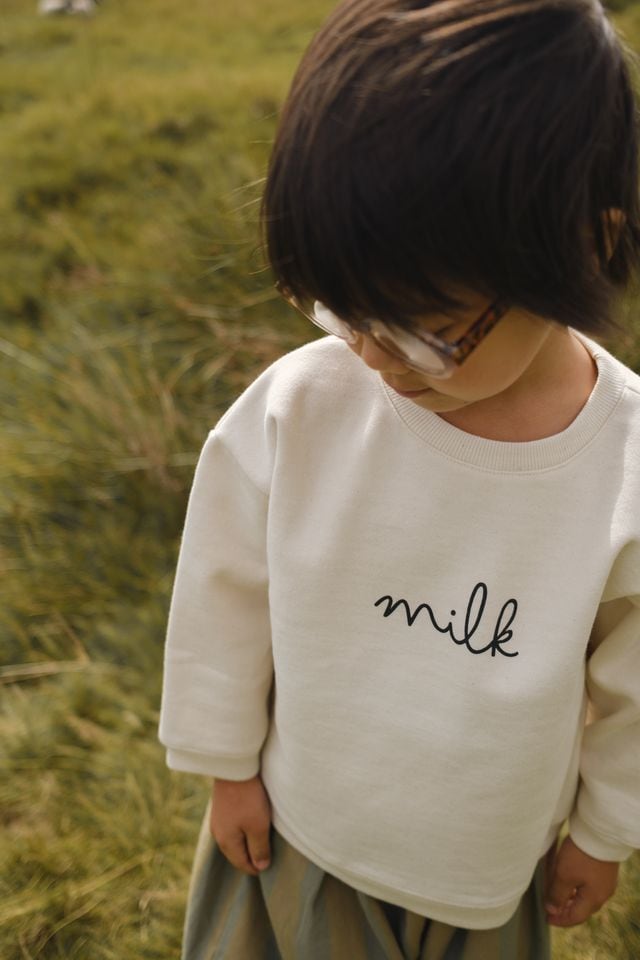 送料無料【organic zoo】Milk Sweatshirt Undyed | RIRIBELL