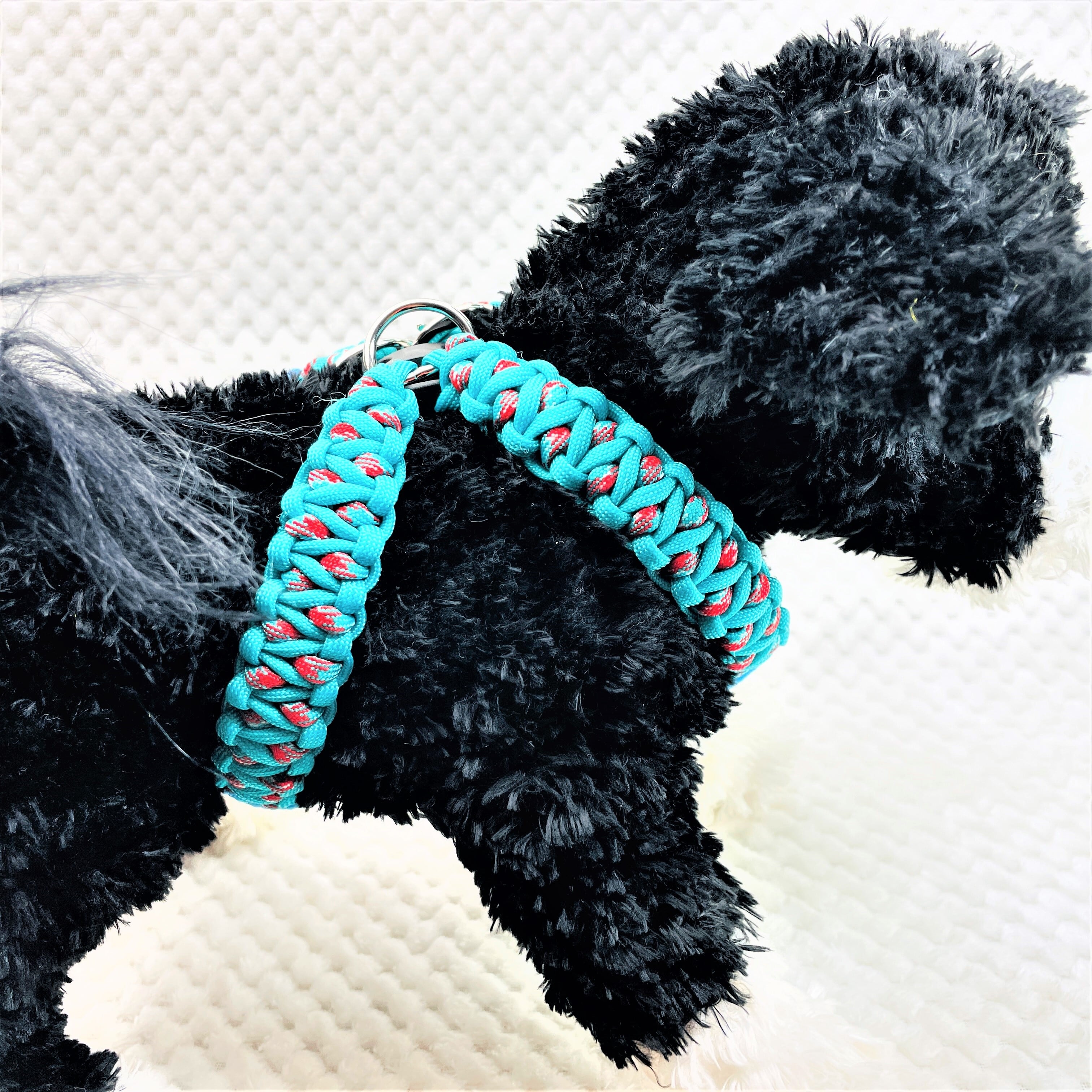 公式]マクラメ編み#170 ハーネスとリードセット大きめの小型犬用